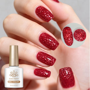 Reflective Glitter Gel SZ55 Scarlet Flame 10ml