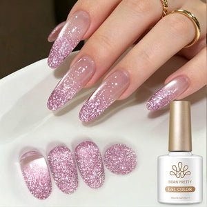 Reflective Glitter Gel SZ60 Pink Sakura 10ml Gel Nail Polish BORN PRETTY