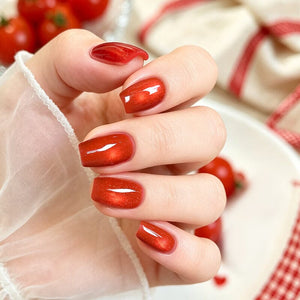 Crystal Cat Magnetic Gel MY546 Spoiled Red 10ml Gel Nail Polish BORN PRETTY