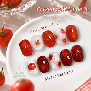Crystal Cat Magnetic Gel MY545 Hot Hrart 10ml Gel Nail Polish BORN PRETTY