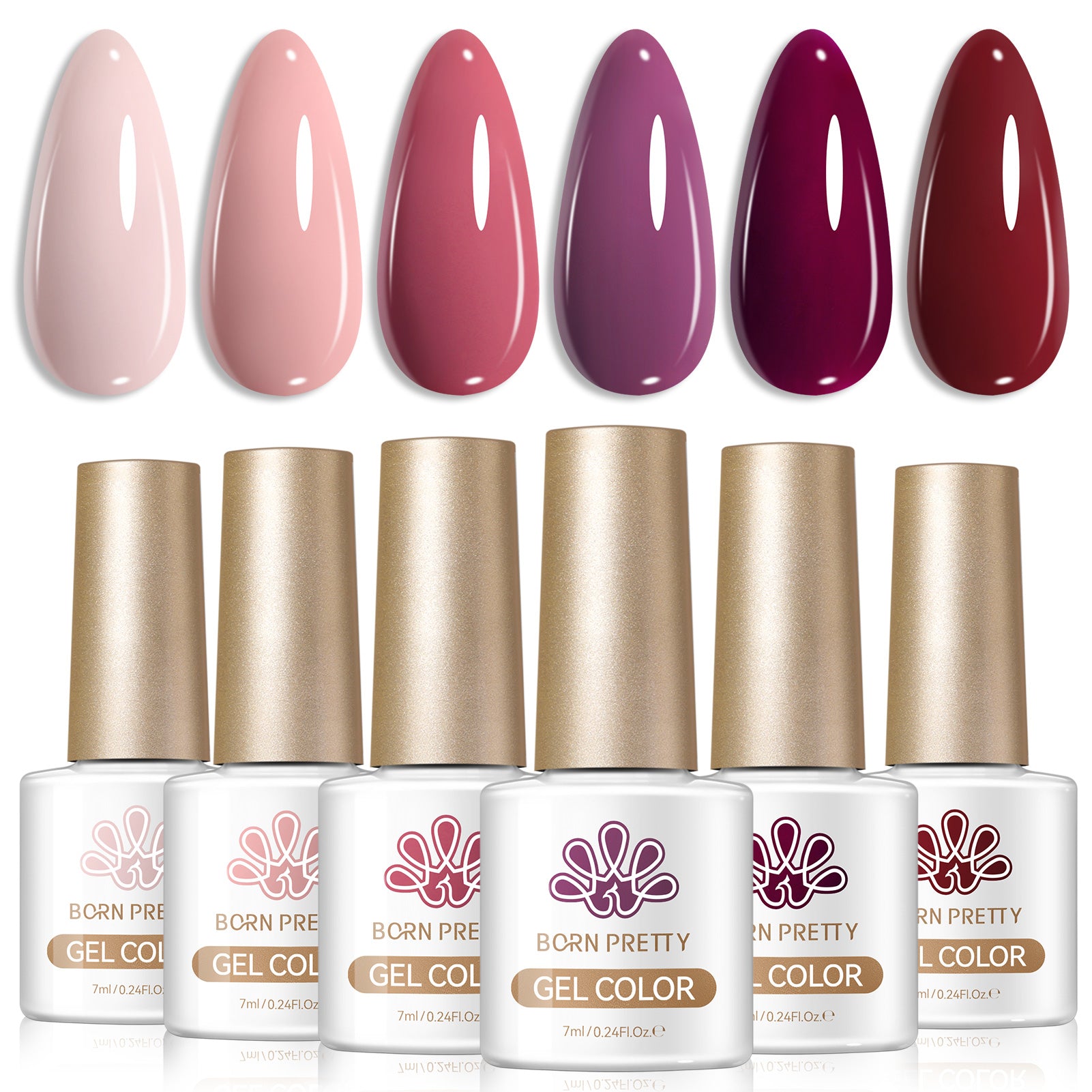 6 Colors Gel Set S58 Night Rose 7ml