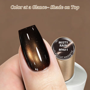 6 Colors Glass Cat Magnetic Gel M79 Misty Rain 7ml Gel Nail Polish BORN PRETTY