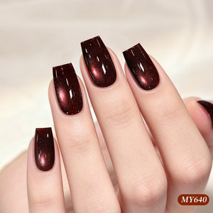 6 Colors Glass Cat Magnetic Gel M84 Wilderness Rose 7ml Gel Nail Polish BORN PRETTY
