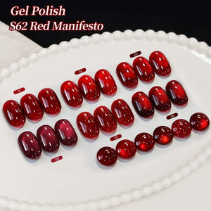 6 Colors Gel Set S62 Red Manifesto 7ml Gel Nail Polish BORN PRETTY