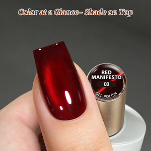 6 Colors Gel Set S62 Red Manifesto 7ml Gel Nail Polish BORN PRETTY