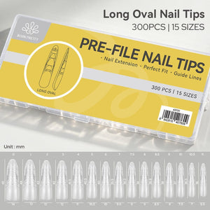 300pcs Long Oval Nail Tips Nail Tips BORN PRETTY