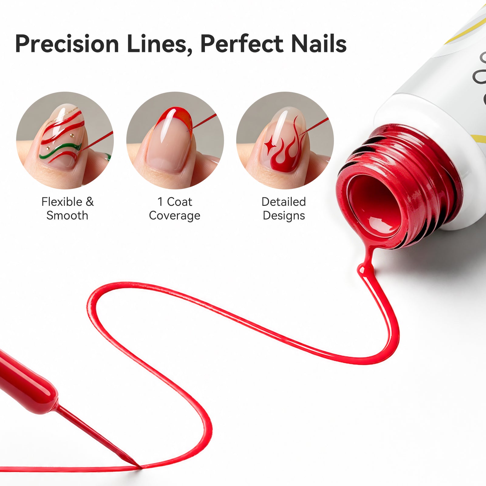 4 Colors Liner Gel Set Red Green 8ml