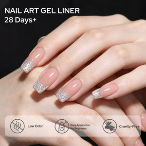 Platinum Silver Liner Gel 15ml Gel Nail Polish BORN PRETTY