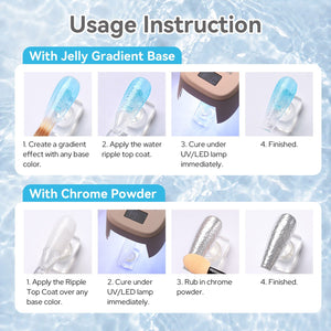 Water Ripple Top Coat Set 15ml Base & Top Coat BORN PRETTY