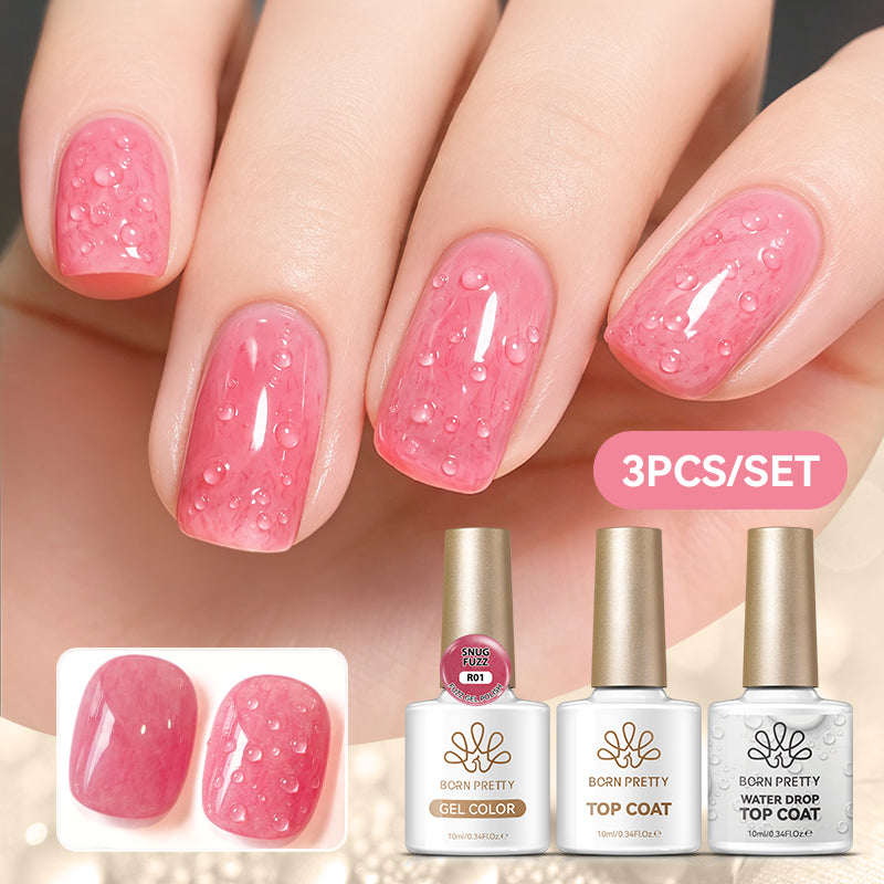 Water Drop Top Coat & Fuzz Gel R01