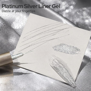 Platinum Silver Liner Gel 8ml Gel Nail Polish BORN PRETTY