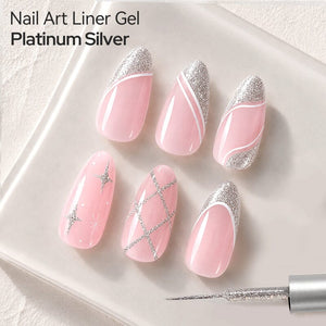 Platinum Silver Liner Gel 8ml Gel Nail Polish BORN PRETTY