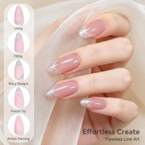 Platinum Silver Liner Gel 8ml Gel Nail Polish BORN PRETTY