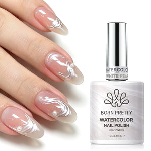 Pearl White Watercolor Nail Polish 15ml Nail Polish BORN PRETTY