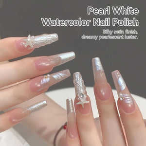Pearl White Watercolor Nail Polish 15ml Nail Polish BORN PRETTY