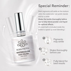 2pcs Set Watercolor Nail Polish & Sculpting Gel Nail Polish BORN PRETTY