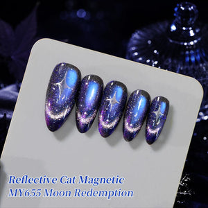 Reflective Cat Magnetic Gel MY655 Moon Redemption 10ml Gel Nail Polish BORN PRETTY