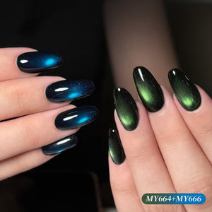 6 Colors Glass Cat Magnetic Gel M88 Tawny Moonlight 7ml Gel Nail Polish BORN PRETTY