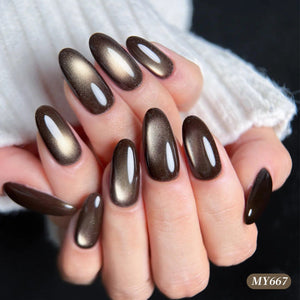 6 Colors Glass Cat Magnetic Gel M88 Tawny Moonlight 7ml Gel Nail Polish BORN PRETTY