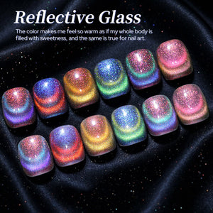 6 Colors Cat Magnetic Nail Polish - Reflective Glass 7ml Nail Polish BORN PRETTY