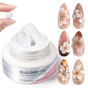 Non‑Stick Hand Builder Gel Milky White #02 30g