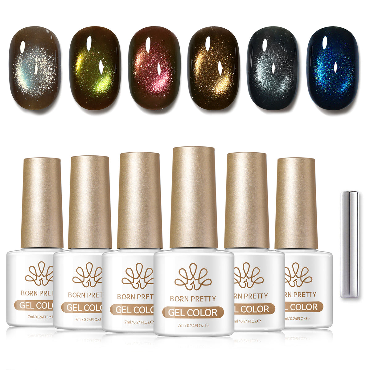 6 Colors Glass Cat Magnetic Gel M98 Desert Dusk 7ml