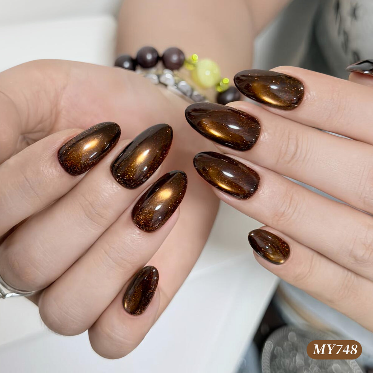 6 Colors Glass Cat Magnetic Gel M99 Sandalwood Brown 7ml