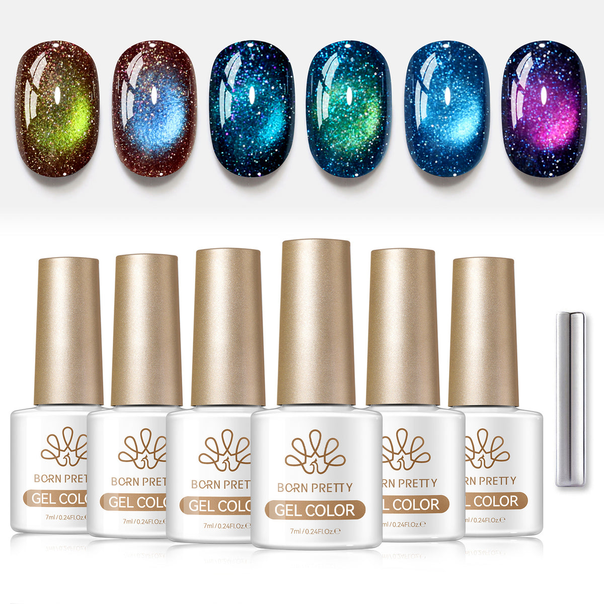 6 Colors Reflective Cat Magnetic Gel M101 Dreamy Star 7ml