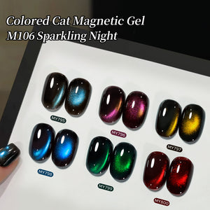 6 Colors Colored Cat Magnetic Gel M106 Sparkling Night 7ml