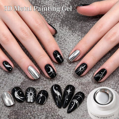 3D Metal Painting Gel Mirror Silvery 5ml