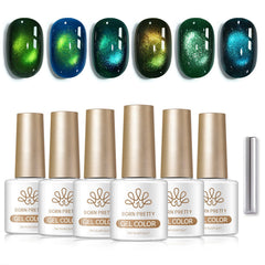 6 Colors Colored Cat Magnetic Gel M108 Spring Dawn 7ml Gel Nail Polish BORN PRETTY