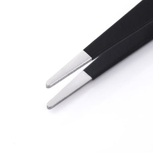 Black Straight Nail Tweezers Tools & Accessories No Brand