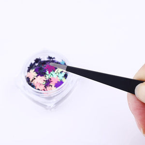 Black Straight Nail Tweezers Tools & Accessories No Brand