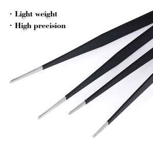 Black Straight Nail Tweezers Tools & Accessories No Brand