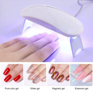 6W UV/LED Lamp Nail Dryer - White Nail Tools BORN PRETTY
