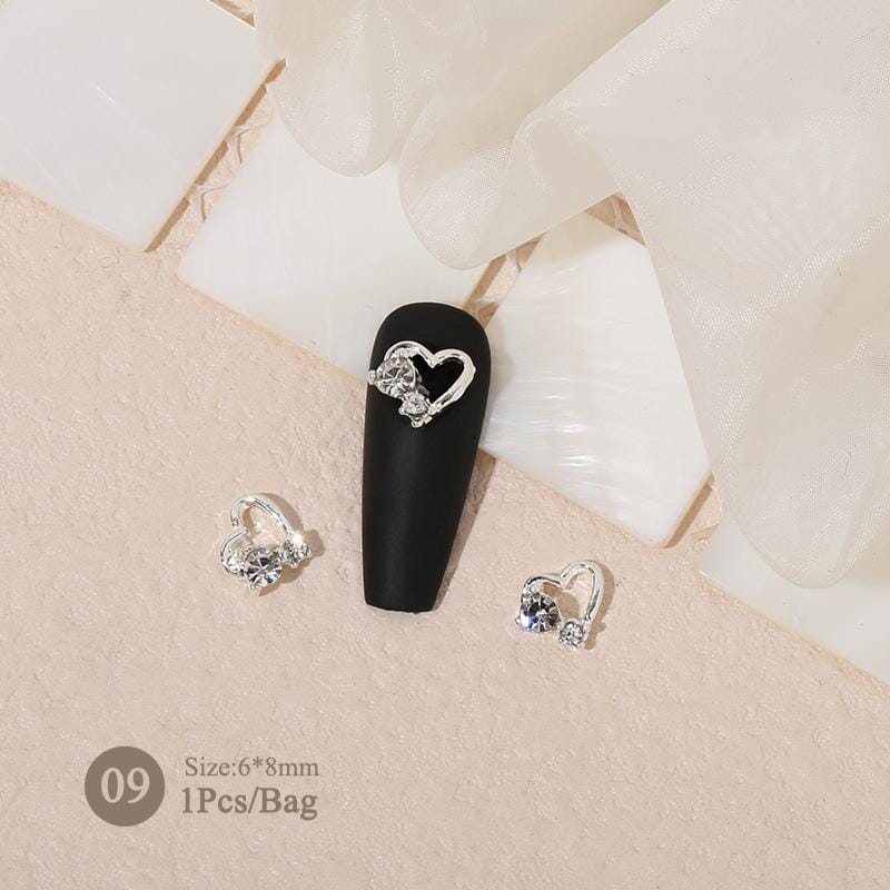 Bowknot Heart Alloy Nail Decoration Nail Decoration BORN PRETTY