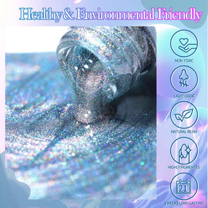 Rainbow Glass Cat Magnetic Gel 10ml RG01 Gel Nail Polish BORN PRETTY