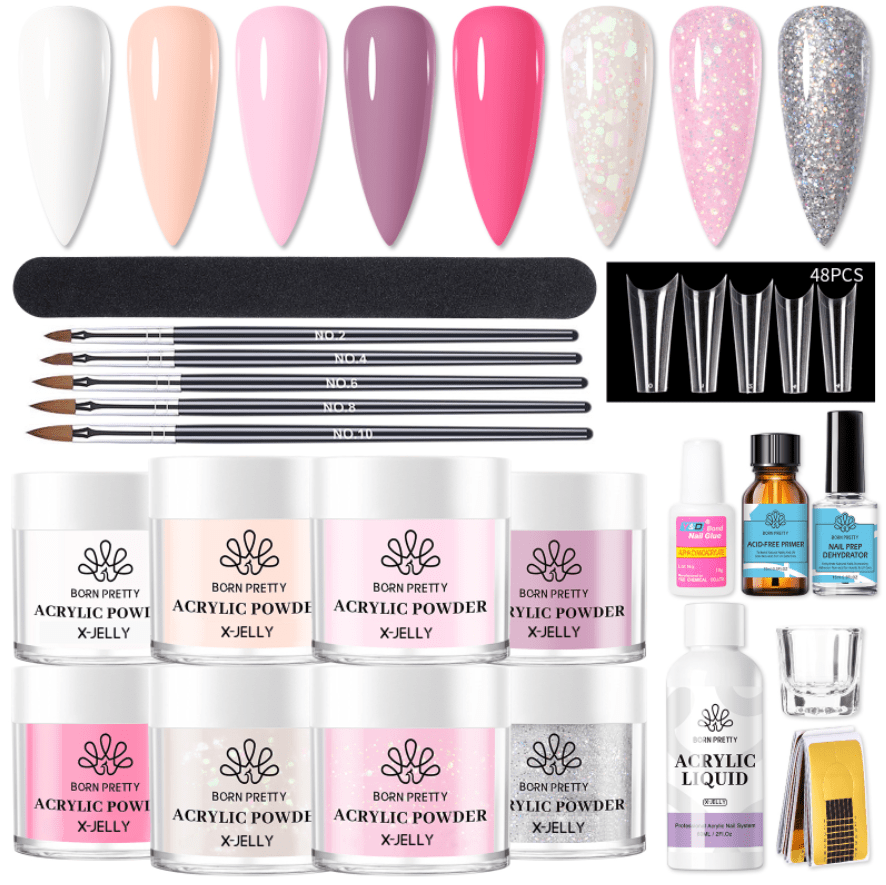 X-jelly Acrylic Nail Powder 8 Colors BORN PRETTY