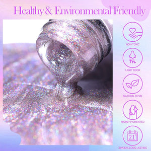 Rainbow Glass Cat Magnetic Gel 10ml RG05 Gel Nail Polish BORN PRETTY