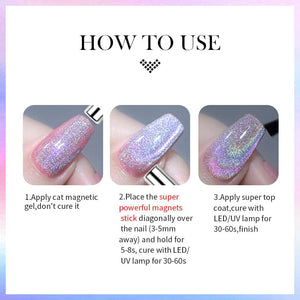 Rainbow Glass Cat Magnetic Gel 10ml RG03 Gel Nail Polish BORN PRETTY
