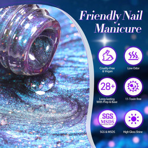 Blue Cat Magnetic Gel Polish MY35 Starry Sky 10ml Gel Nail Polish BORN PRETTY