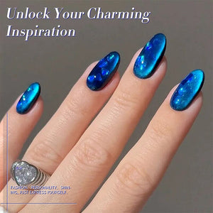 Blue Cat Magnetic Gel Polish MY47 Blue Ore 10ml Gel Nail Polish BORN PRETTY