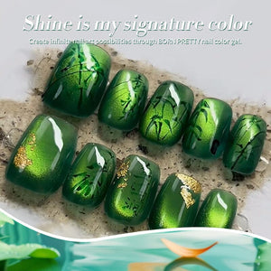 Green Cat Magnetic Gel Polish MY39 Basil 10ml Gel Nail Polish BORN PRETTY