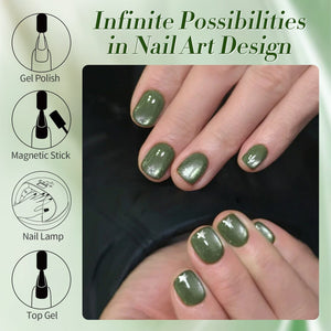 Green Cat Magnetic Gel Polish MY41 Dark Emerald 10ml Gel Nail Polish BORN PRETTY