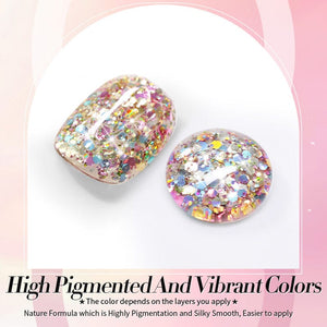 Multicolor Sequins Glitter Gel Polish SG04 Rainbow Island 10ml Gel Nail Polish BORN PRETTY