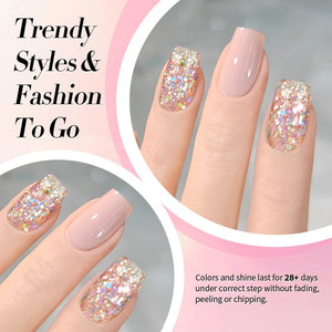 Multicolor Sequins Glitter Gel Polish SG04 Rainbow Island 10ml Gel Nail Polish BORN PRETTY