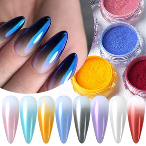 Gradient Pearly Mirror Nail Powder Nail Powder BORN PRETTY