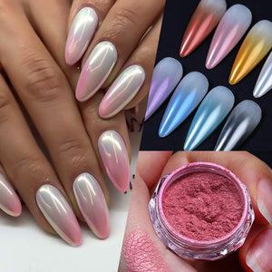 Gradient Pearly Mirror Nail Powder Nail Powder BORN PRETTY