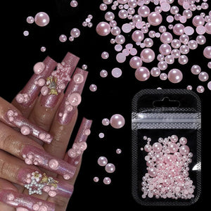 200pcs Half Round Flat Bottom Pearls DIY Nails BORN PRETTY