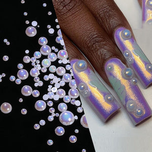 200pcs Half Round Flat Bottom Pearls DIY Nails BORN PRETTY